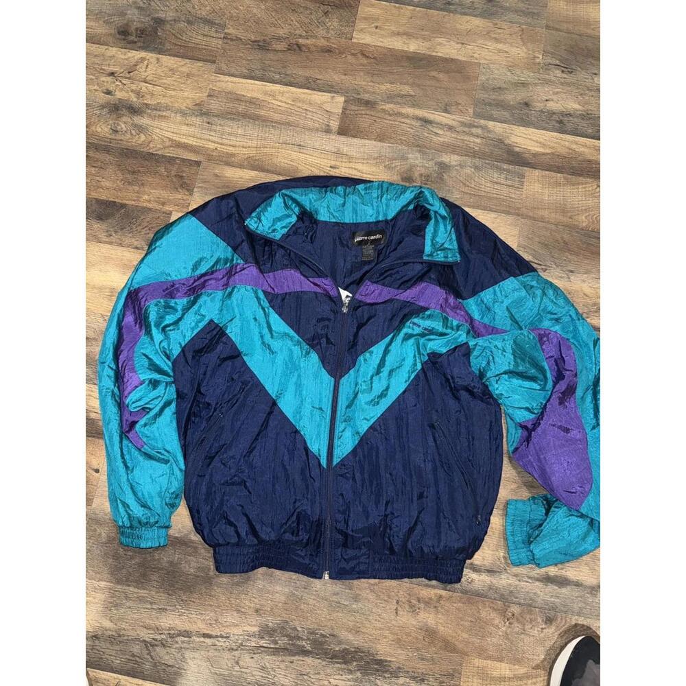 Vintage Pierre Cardin Color Block Windbreaker Jacket